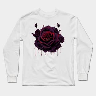 Gothic Bleeding Rose Long Sleeve T-Shirt